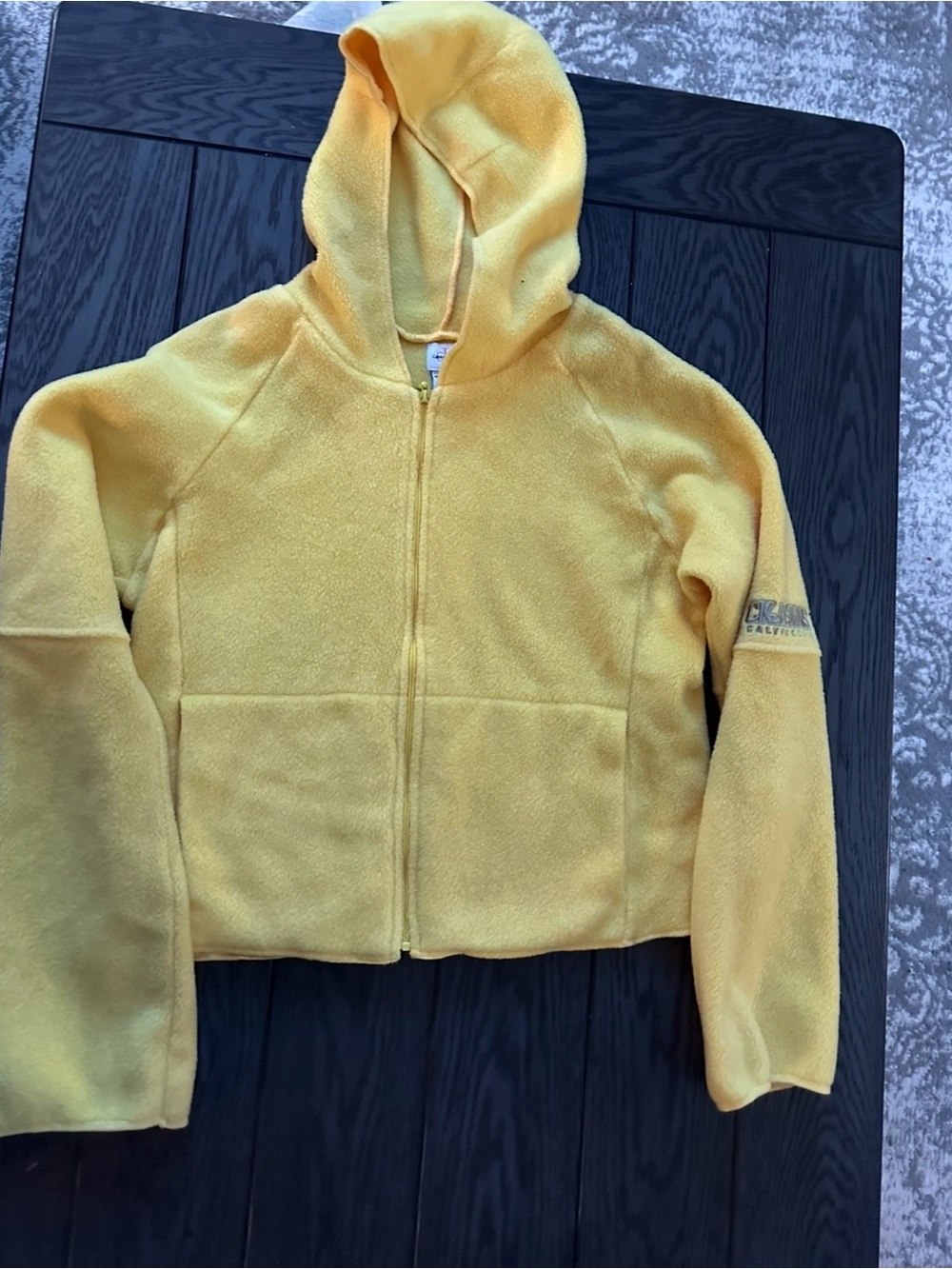 Vintage Calvin Klein polar fleece zip-up hoodie size large.